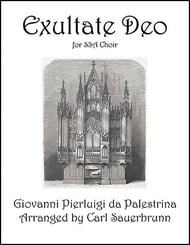Exultate Deo SSA choral sheet music cover Thumbnail